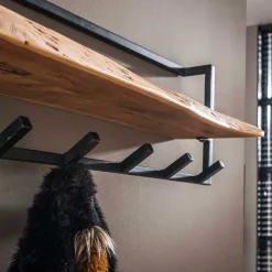 Best Rustikale Wandgarderobe aus Stahl in Grau - Bash Garderoben