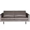 Sale Samt Couch in Taupe Museo im Retro Design Sofas