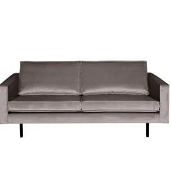 Sale Samt Couch in Taupe Museo im Retro Design Sofas