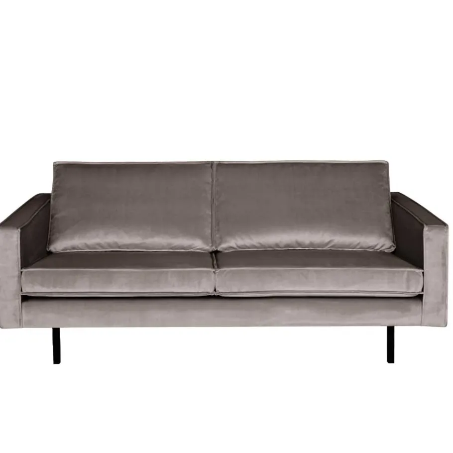 Sale Samt Couch in Taupe Museo im Retro Design Sofas