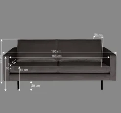 Sale Samt Couch in Taupe Museo im Retro Design Sofas