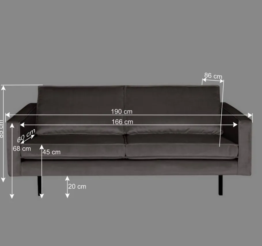 Sale Samt Couch in Taupe Museo im Retro Design Sofas