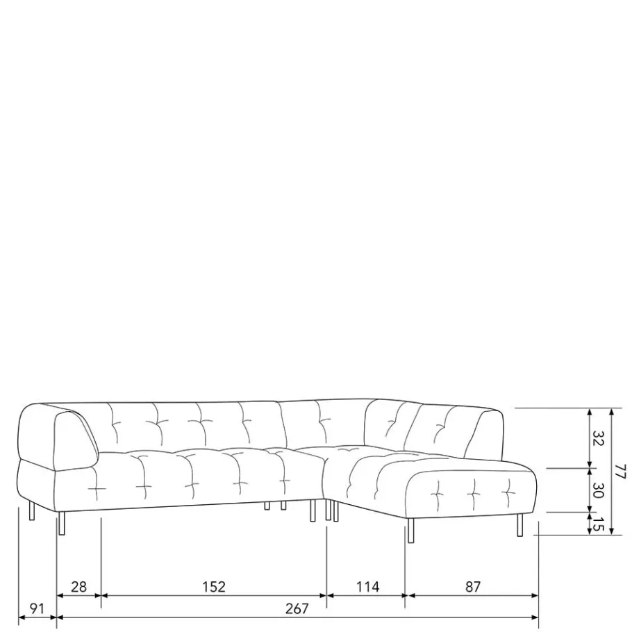 Samt L-Sofa in Dunkelgrau - Roccoss Sofas
