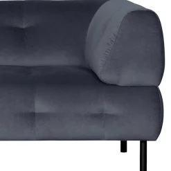 Samt L-Sofa in Dunkelgrau - Roccoss Sofas