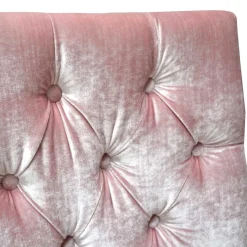 Outlet Samt Polsterstuhl in Rosa mit Edelstahl Gestell - Lucinda Stühle