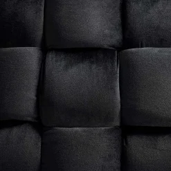 Sale Samt Sitzbank in Schwarz Flechtdesign - Addara Sitzbank