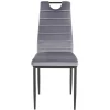 Samt Stühle mit Quersteppung in Grau - Pysio (Set) Stühle