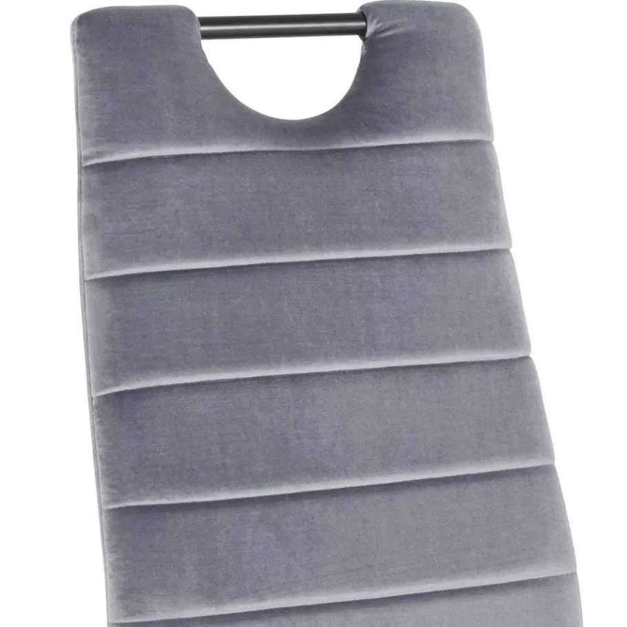 Samt Stühle mit Quersteppung in Grau - Pysio (Set) Stühle