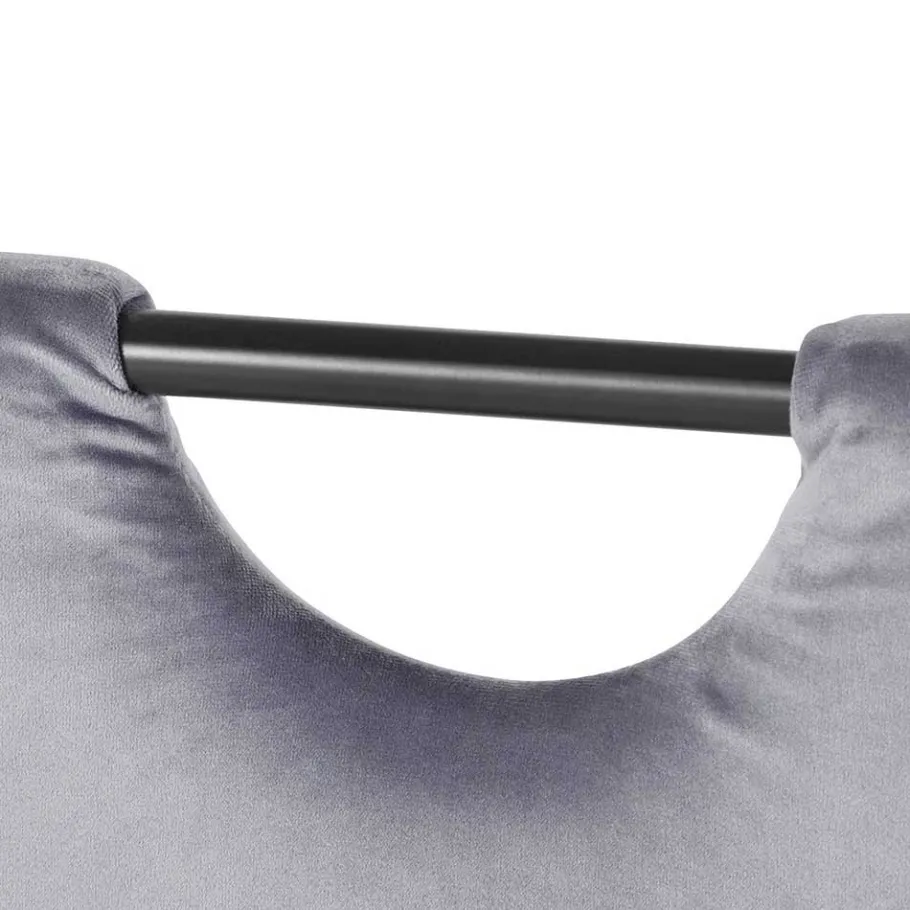 Samt Stühle mit Quersteppung in Grau - Pysio (Set) Stühle