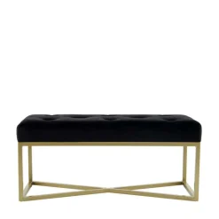 Best Samtbank in Schwarz mit Gold - Carantec Sitzbank