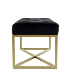 Best Samtbank in Schwarz mit Gold - Carantec Sitzbank