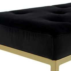 Best Samtbank in Schwarz mit Gold - Carantec Sitzbank