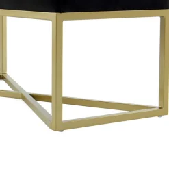 Best Samtbank in Schwarz mit Gold - Carantec Sitzbank