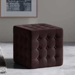 Sale Samthocker in Dunkelbraun - Niroteka Hocker