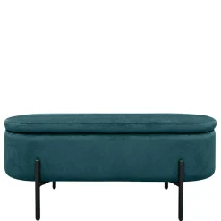 Samt-Truhenbank in Dunkelgrün - Comota Sitzbank