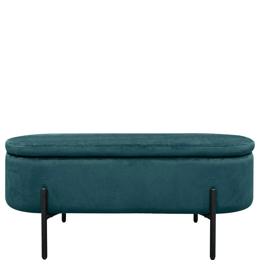 Samt-Truhenbank in Dunkelgrün - Comota Sitzbank