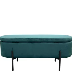 Samt-Truhenbank in Dunkelgrün - Comota Sitzbank
