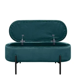 Samt-Truhenbank in Dunkelgrün - Comota Sitzbank