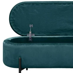 Samt-Truhenbank in Dunkelgrün - Comota Sitzbank