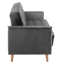 Sale Samtvelours Federkerncouch mit Bettfunktion - Vlacoma Betten|Sofas