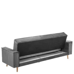 Sale Samtvelours Federkerncouch mit Bettfunktion - Vlacoma Betten|Sofas