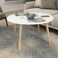 Hot Scandi Chic Couchtisch mit runder Tischplatte - Jeano Tische