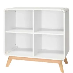 Scandi Chic Regal in Weiß mit Eiche - Kolreva Regale