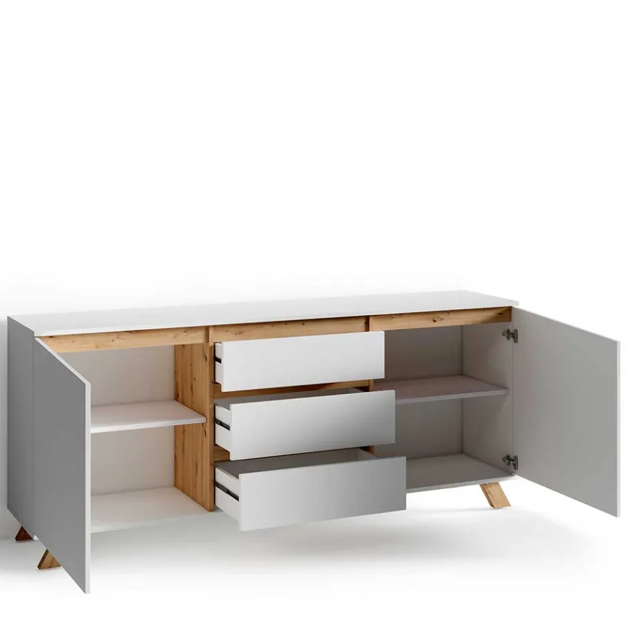 Sale Scandi Chic Sideboard in Weiß - Cady Sideboards