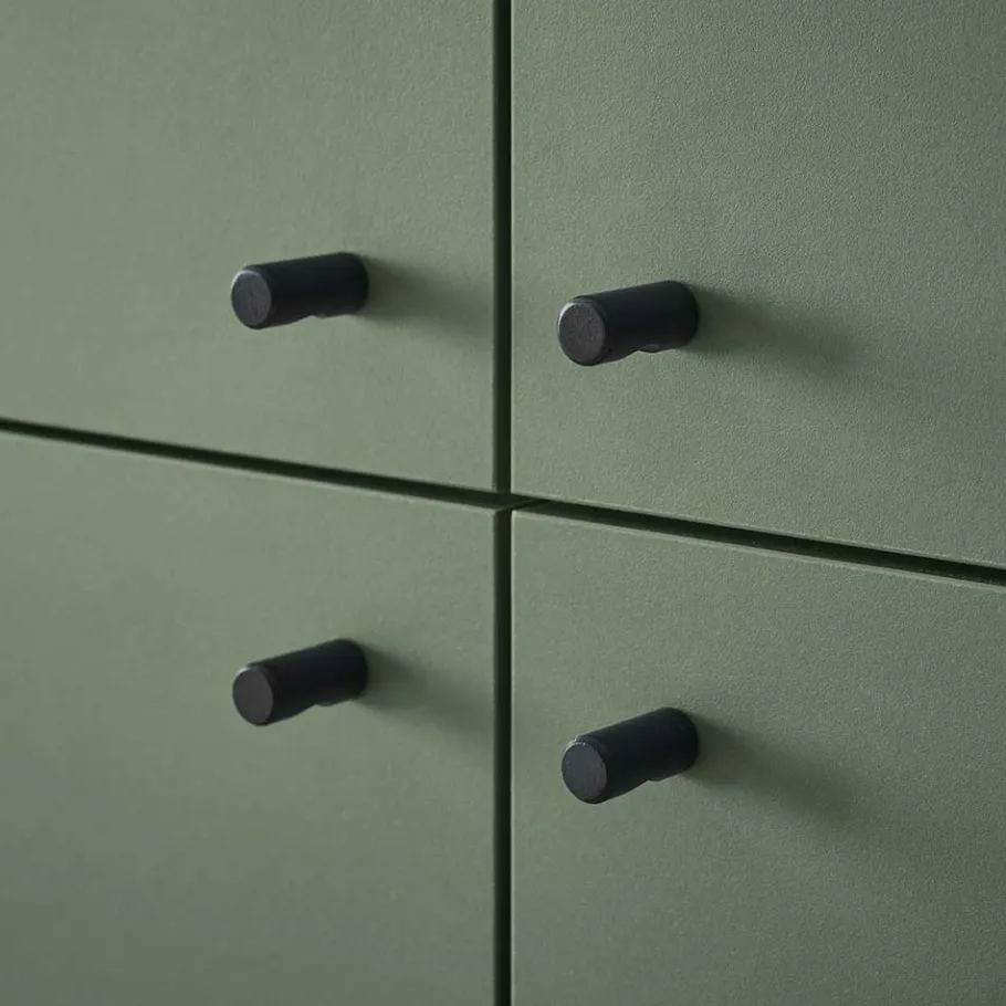 Hot Scandi Chic Wohnwand in Graugrün - Oliva (dreiteilig) Wohnwände