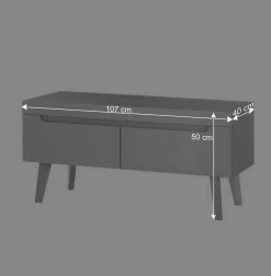 Sale Scandi Chic Wohnzimmermöbel Wohnwand - Armina (vierteilig) Wohnwände