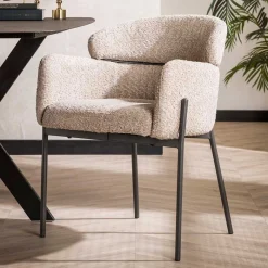 Sale Scandi Design Armlehnstuhl in Beige - Lalita (2er Set) Stühle