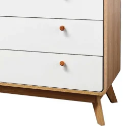 Sale Scandi Hochkommode in Eiche mit Weiß - Jendren Kommoden