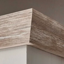 Sale Scandi Landhaus Highboard in Weiß Pinie Shabby Nedita 140 cm breit Highboards