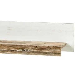 Scandi Landhaus Wohnzimmermöbel Set Nedita in Weiß (vierteilig) Wohnwände