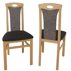 Sale Schicker Hochlehner Stuhl in Braun Dorota & Buche (2er Set) Stühle