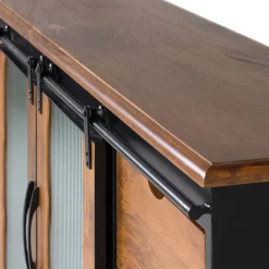 Sale Schiebetüren Sideboard mit Riffelglas - Aglia Sideboards