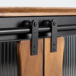 Sale Schiebetüren Sideboard mit Riffelglas - Aglia Sideboards