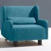 Best Schlafsessel mit Armlehnen in Petrol Blau - Joncadoss Sofas