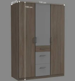 Sale Schlafzimmer Kleiderschrank zweifarbig - Coros Kleiderschränke|Schränke