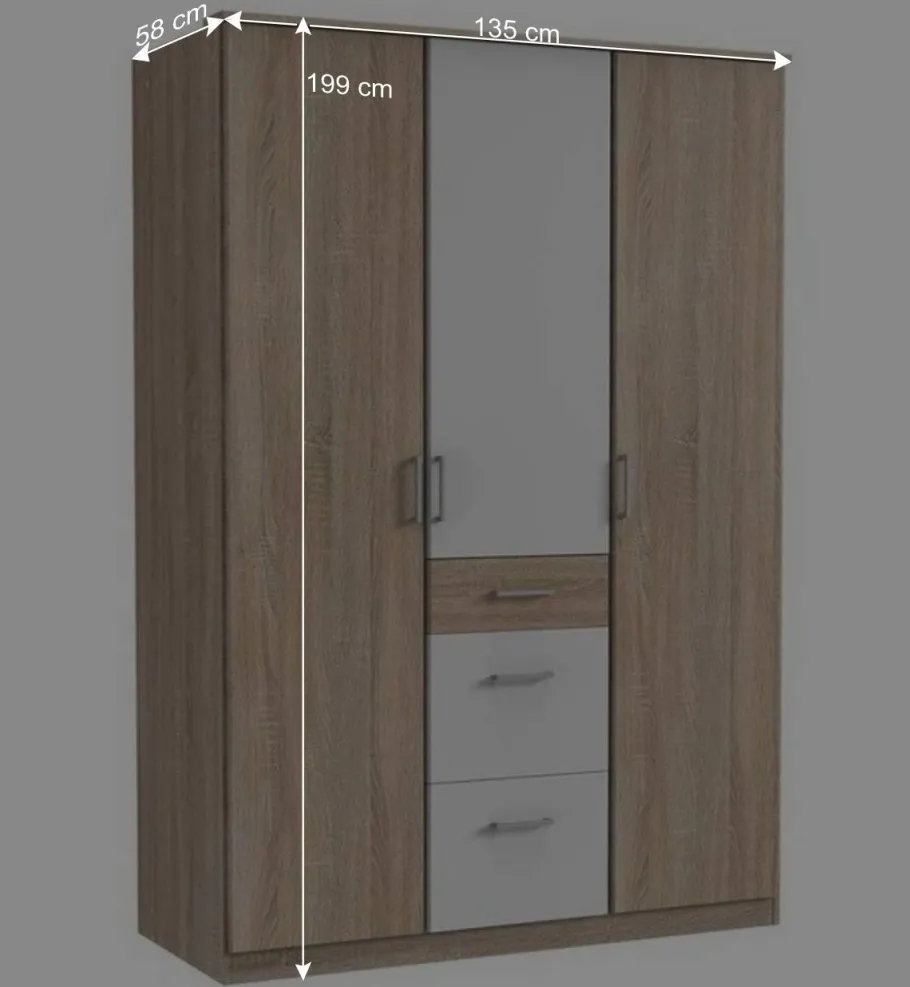 Sale Schlafzimmer Kleiderschrank zweifarbig - Coros Kleiderschränke|Schränke