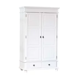 Outlet Schlafzimmer Kleiderschrank Powera in Weiß Kleiderschränke|Schränke