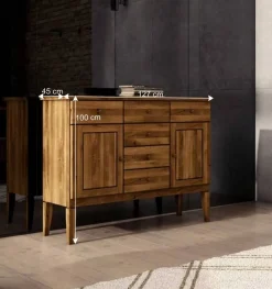 Schlafzimmer Sideboard Masdamos aus Wildeiche Massivholz Sideboards