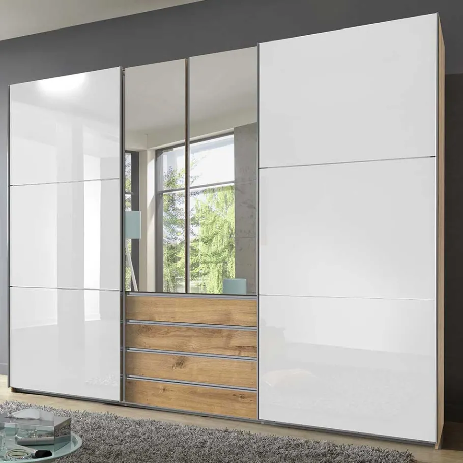 Sale Schlafzimmerkleiderschrank mit Dreh- & Schiebetüren - Stufania I Kleiderschränke