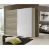 Schlafzimmerschrank Arno mit Weißglas Schränke