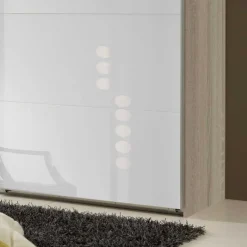 Schlafzimmerschrank Arno mit Weißglas Schränke