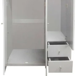 Sale Schlafzimmerschrank in Grau & Eichefarben - Poliesti Kleiderschränke|Schränke