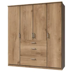 Schlafzimmerschrank in Holzoptik 179x199x58 cm - Osicria Kleiderschränke|Schränke