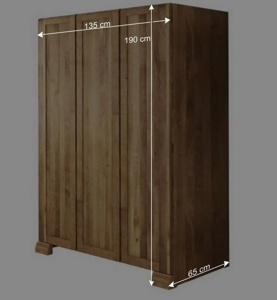 Sale Schlafzimmerschrank Vaskov aus Wildeiche Massivholz Kleiderschränke