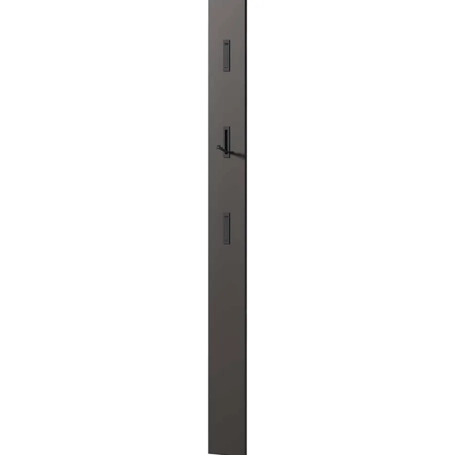 Best Schmales Garderobenpaneel in Dunkelgrau - Flemingo Garderoben