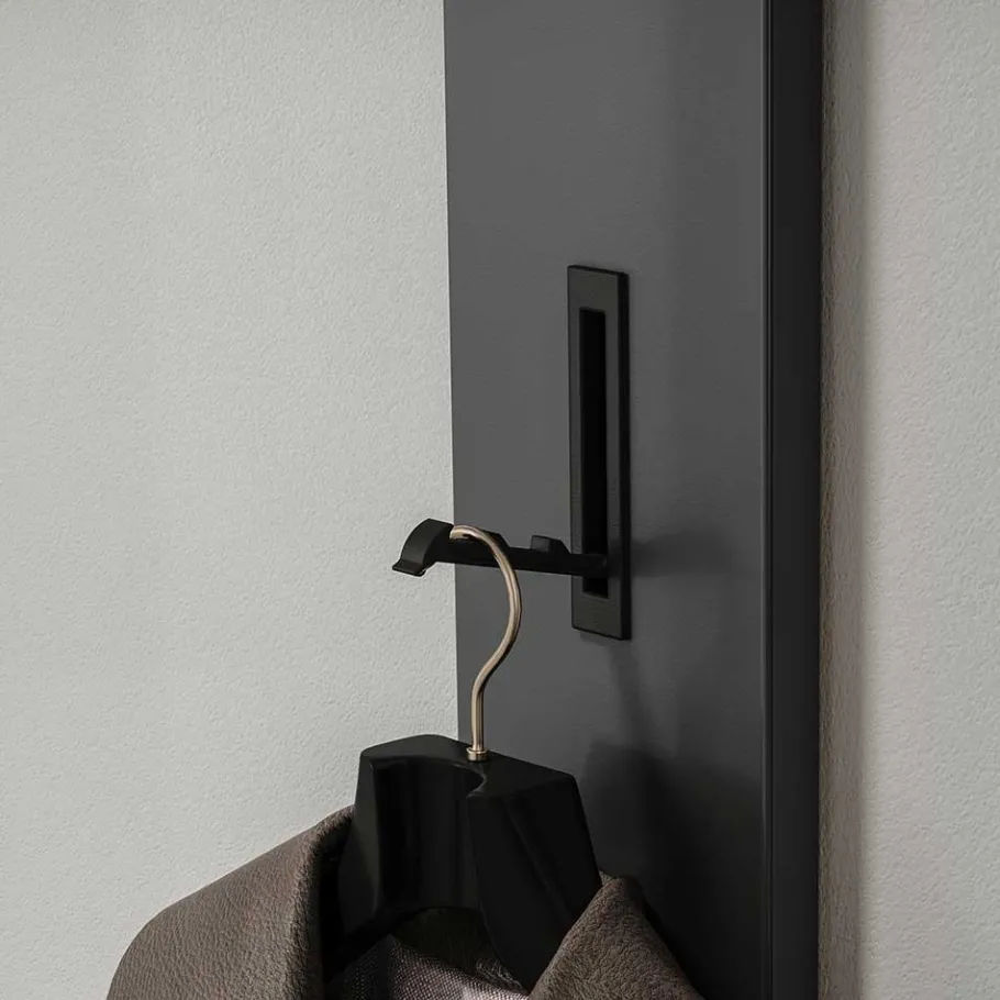 Best Schmales Garderobenpaneel in Dunkelgrau - Flemingo Garderoben